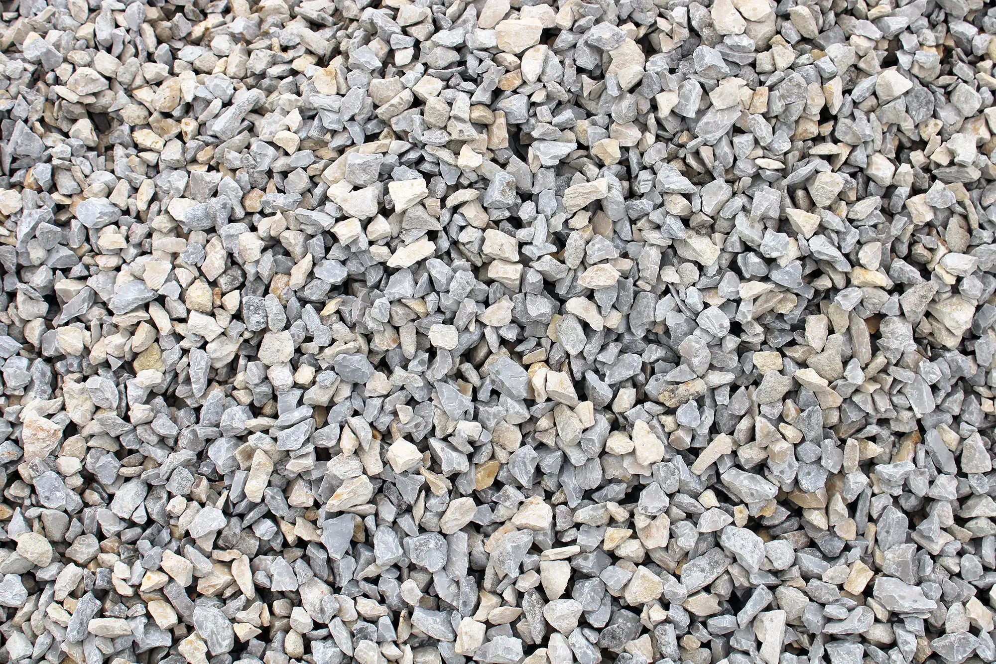 Close-up of 3/4 clear drainage stone