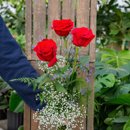 Three Long Stem Roses
