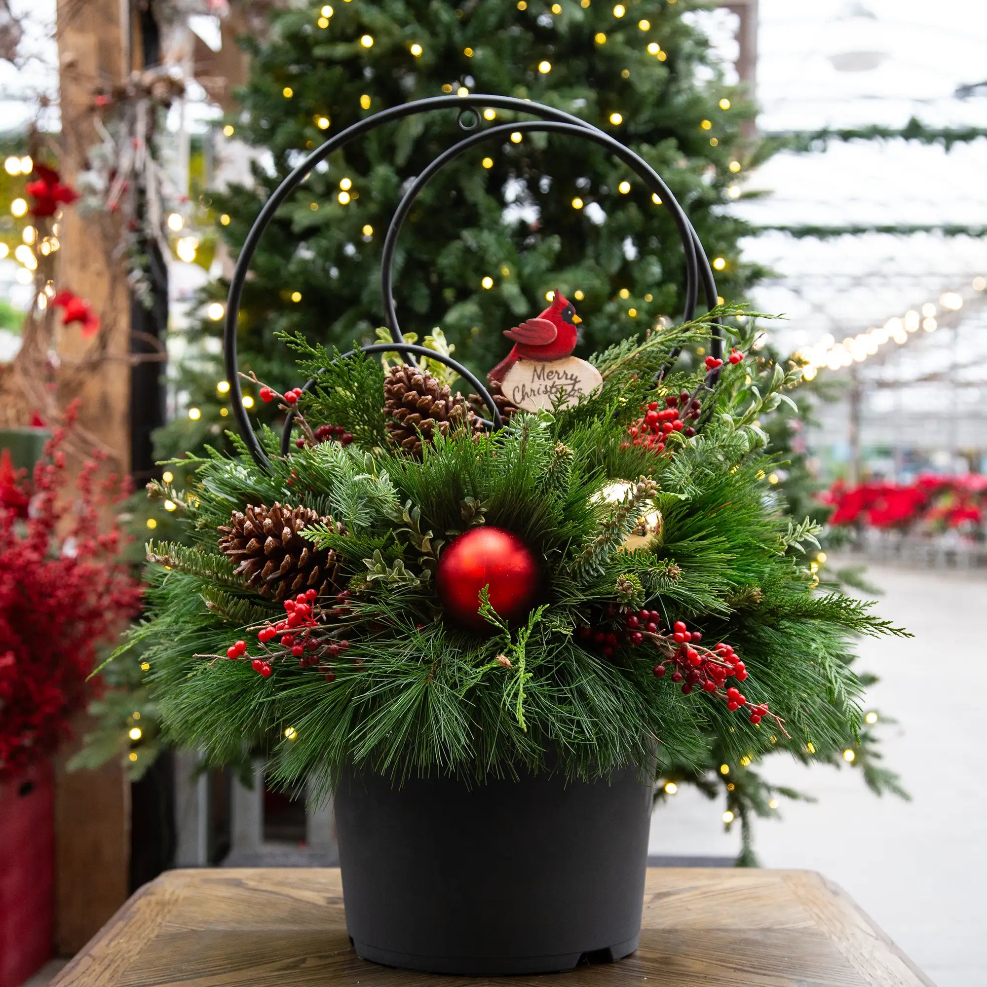 Workshop: Layered Ring Evergreen Urn