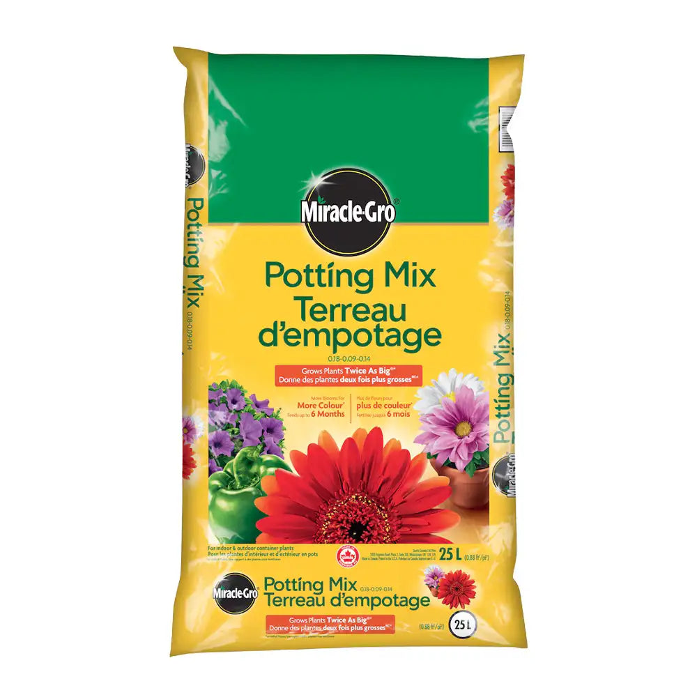Bag of Miracle-Gro potting mix
