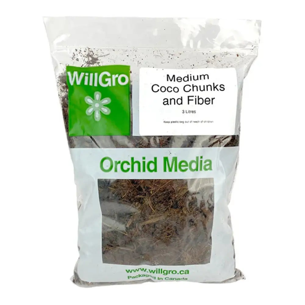Bag of WillGro coco chunks and fibre